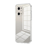 For OPPO Find X5 Pro Transparent Plating Fine Hole Phone Case(Transparent)