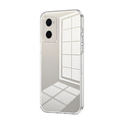 For OPPO A36 / A76 / A96 4G Global Transparent Plating Fine Hole Phone Case(Transparent)
