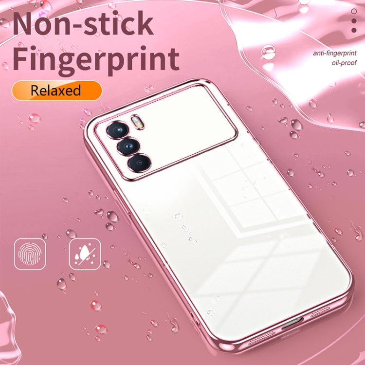For OPPO K9 Pro Transparent Plating Fine Hole Phone Case(Transparent)