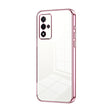 For OPPO A93s 5G Transparent Plating Fine Hole Phone Case(Pink) - OPPO Cases by PMC TechLife | Online Shopping South Africa | PMC TechLife | Buy Now Pay Later Mobicred