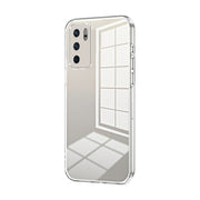 For OPPO Reno6 Indian / Malay Transparent Plating Fine Hole Phone Case(Transparent)