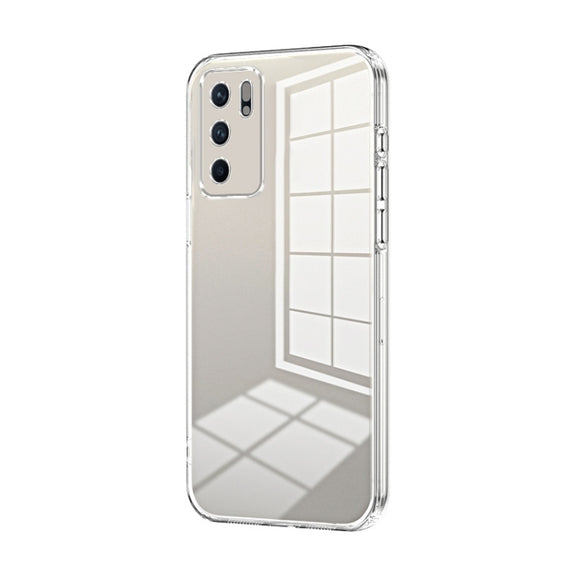 For OPPO Reno6 Indian / Malay Transparent Plating Fine Hole Phone Case(Transparent)