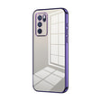 For OPPO Reno6 Pro Indian  Transparent Plating Fine Hole Phone Case(Purple) - OPPO Cases by PMC TechLife | Online Shopping South Africa | PMC TechLife | Buy Now Pay Later Mobicred