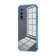 For OPPO K9 Transparent Plating Fine Hole Phone Case(Blue) - OPPO Cases by PMC TechLife | Online Shopping South Africa | PMC TechLife | Buy Now Pay Later Mobicred