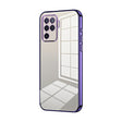For OPPO A94 4G Transparent Plating Fine Hole Phone Case(Purple) - OPPO Cases by PMC TechLife | Online Shopping South Africa | PMC TechLife | Buy Now Pay Later Mobicred