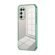 For OPPO Reno5 4G/5G / Reno5 K Transparent Plating Fine Hole Phone Case(Green) - OPPO Cases by PMC TechLife | Online Shopping South Africa | PMC TechLife | Buy Now Pay Later Mobicred