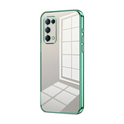 For OPPO Reno5 4G/5G / Reno5 K Transparent Plating Fine Hole Phone Case(Green)