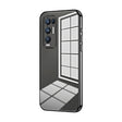 For OPPO Reno5 Pro+ Transparent Plating Fine Hole Phone Case(Black) - OPPO Cases by PMC TechLife | Online Shopping South Africa | PMC TechLife | Buy Now Pay Later Mobicred