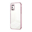 For OPPO K7x / Realme V5 5G Transparent Plating Fine Hole Phone Case(Pink) - OPPO Cases by PMC TechLife | Online Shopping South Africa | PMC TechLife | Buy Now Pay Later Mobicred