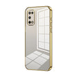 For OPPO K7x / Realme V5 5G Transparent Plating Fine Hole Phone Case(Gold) - OPPO Cases by PMC TechLife | Online Shopping South Africa | PMC TechLife | Buy Now Pay Later Mobicred
