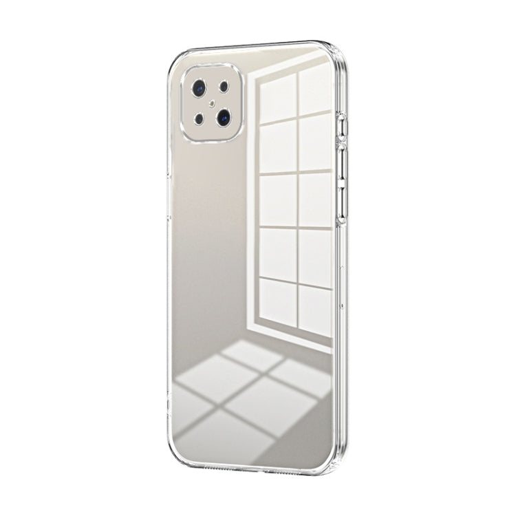 For OPPO A92s / Reno4 Z 5G Transparent Plating Fine Hole Phone Case(Transparent) - OPPO Cases by PMC TechLife | Online Shopping South Africa | PMC TechLife | Buy Now Pay Later Mobicred