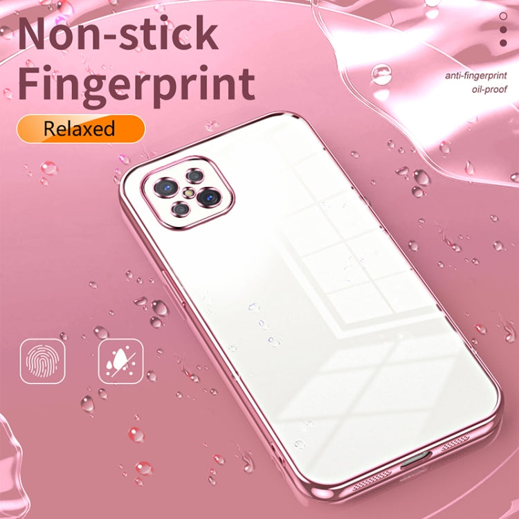 For OPPO A92s / Reno4 Z 5G Transparent Plating Fine Hole Phone Case(Transparent) - OPPO Cases by PMC TechLife | Online Shopping South Africa | PMC TechLife | Buy Now Pay Later Mobicred