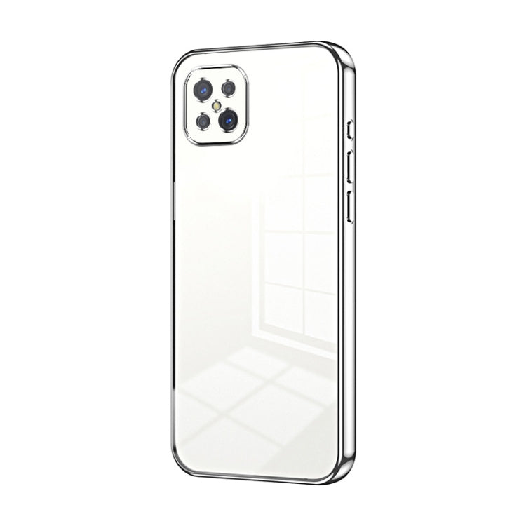 For OPPO A92s / Reno4 Z 5G Transparent Plating Fine Hole Phone Case(Silver) - OPPO Cases by PMC TechLife | Online Shopping South Africa | PMC TechLife | Buy Now Pay Later Mobicred