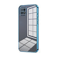 For OPPO A72 5G / A73 5G Transparent Plating Fine Hole Phone Case(Blue) - OPPO Cases by PMC TechLife | Online Shopping South Africa | PMC TechLife | Buy Now Pay Later Mobicred
