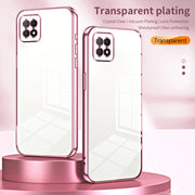 For OPPO A72 5G / A73 5G Transparent Plating Fine Hole Phone Case(Transparent)