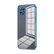 For OPPO Reno4 SE Transparent Plating Fine Hole Phone Case(Blue) - OPPO Cases by PMC TechLife | Online Shopping South Africa | PMC TechLife | Buy Now Pay Later Mobicred