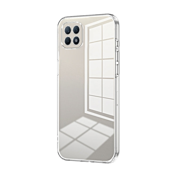 For OPPO Reno4 SE Transparent Plating Fine Hole Phone Case(Transparent) - OPPO Cases by PMC TechLife | Online Shopping South Africa | PMC TechLife | Buy Now Pay Later Mobicred