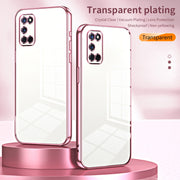 For OPPO A52 / A72 / A92 Transparent Plating Fine Hole Phone Case(Purple)
