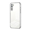 For OPPO Reno3 4G / F15 / A91 Transparent Plating Fine Hole Phone Case(Silver) - OPPO Cases by PMC TechLife | Online Shopping South Africa | PMC TechLife | Buy Now Pay Later Mobicred