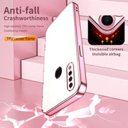 For OPPO A8 / A31 2020 Transparent Plating Fine Hole Phone Case(Pink)
