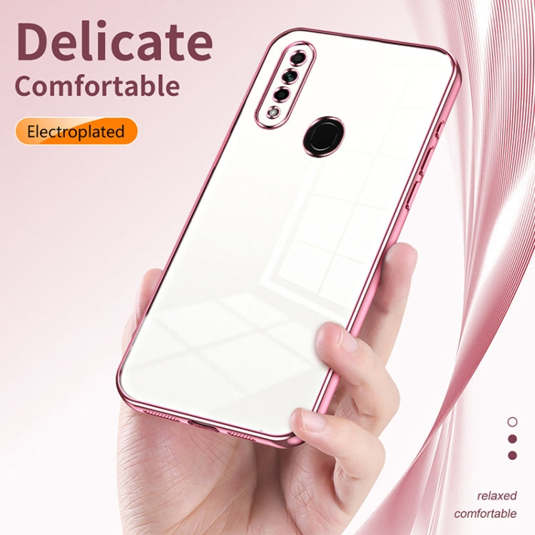 For OPPO A8 / A31 2020 Transparent Plating Fine Hole Phone Case(Gold) - OPPO Cases by PMC TechLife | Online Shopping South Africa | PMC TechLife | Buy Now Pay Later Mobicred