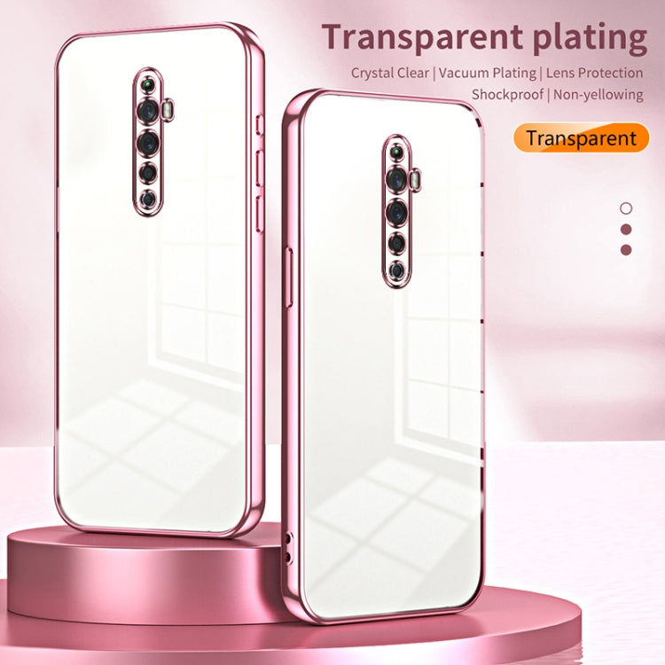For OPPO Reno2 Z / Reno2 F Transparent Plating Fine Hole Phone Case(Gold)