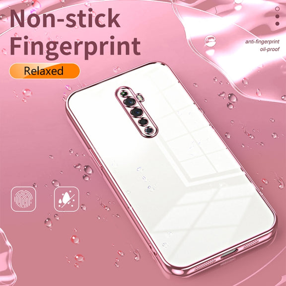 For OPPO Reno2 Z / Reno2 F Transparent Plating Fine Hole Phone Case(Gold)
