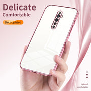 For OPPO Reno2 Z / Reno2 F Transparent Plating Fine Hole Phone Case(Gold)