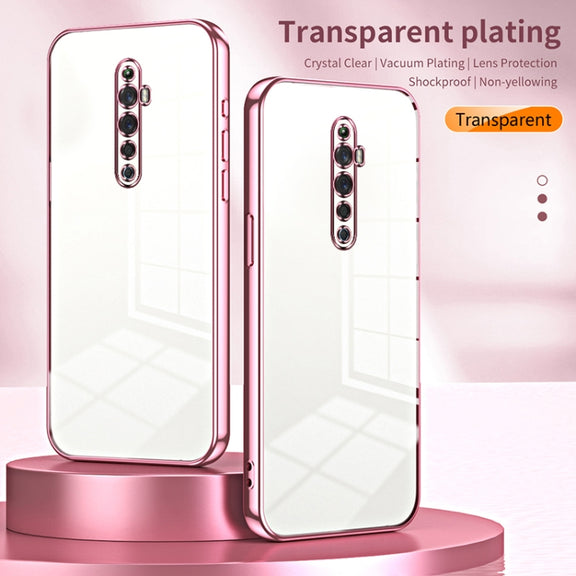 For OPPO Reno2 Z / Reno2 F Transparent Plating Fine Hole Phone Case(Transparent)