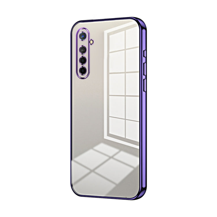 For OPPO K5 / Realme XT/XT 730G Transparent Plating Fine Hole Phone Case(Purple) - OPPO Cases by PMC TechLife | Online Shopping South Africa | PMC TechLife | Buy Now Pay Later Mobicred