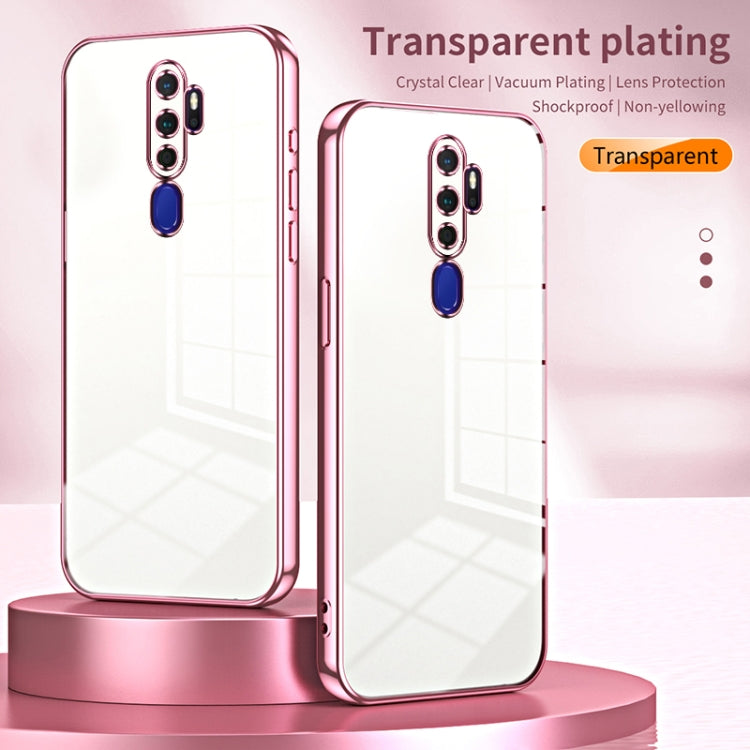 For OPPO A11x / A9 2020 Transparent Plating Fine Hole Phone Case(Gold) - OPPO Cases by PMC TechLife | Online Shopping South Africa | PMC TechLife | Buy Now Pay Later Mobicred