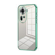 For OPPO Reno11 Global Transparent Plating Fine Hole Phone Case(Green) - OPPO Cases by PMC TechLife | Online Shopping South Africa | PMC TechLife | Buy Now Pay Later Mobicred