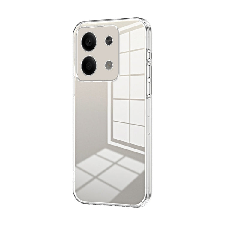 For Xiaomi Redmi Note 13 5G Transparent Plating Fine Hole Phone Case(Transparent) - Note 13 Cases by PMC TechLife | Online Shopping South Africa | PMC TechLife | Buy Now Pay Later Mobicred