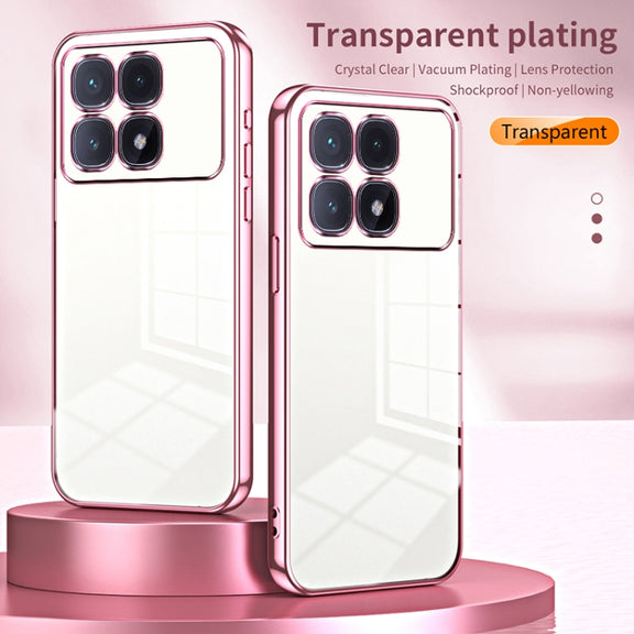 For Xiaomi Redmi K70 Ultra Transparent Plating Fine Hole Phone Case(Transparent)