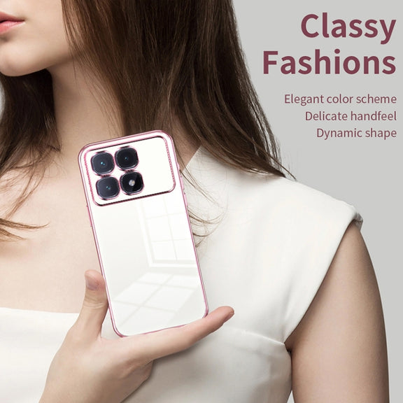 For Xiaomi Redmi K70 Ultra Transparent Plating Fine Hole Phone Case(Transparent)