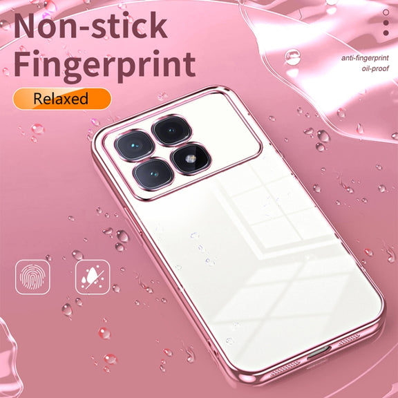 For Xiaomi Redmi K70 Ultra Transparent Plating Fine Hole Phone Case(Transparent)