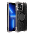 For iPhone 13 Pro R-JUST RJ51-1 Hollow Rotating Holder MagSafe Magnetic Metal Phone Case(Silver Grey) - iPhone 13 Pro Cases by R-JUST | Online Shopping South Africa | PMC TechLife | Buy Now Pay Later Mobicred