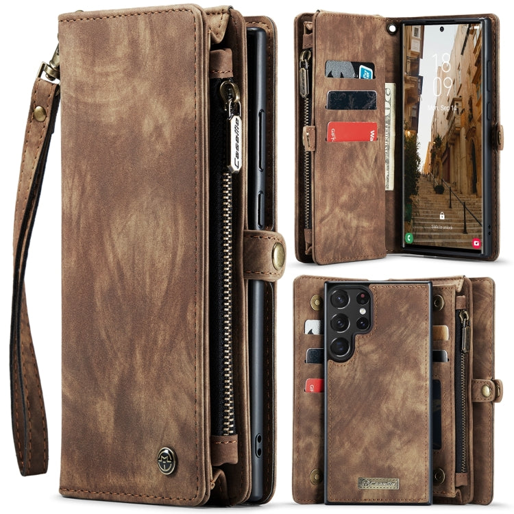 For Samsung Galaxy S24 Ultra 5G CaseMe 008 Detachable Multifunctional Leather Phone Case(Brown) - free shipping - PMC Jewellery - Order now!