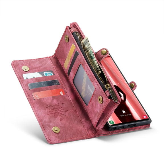 For Samsung Galaxy S24 Ultra 5G CaseMe 008 Detachable Multifunctional Leather Phone Case(Red)
