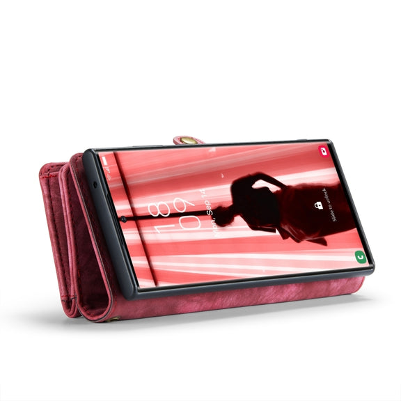 For Samsung Galaxy S24 Ultra 5G CaseMe 008 Detachable Multifunctional Leather Phone Case(Red)