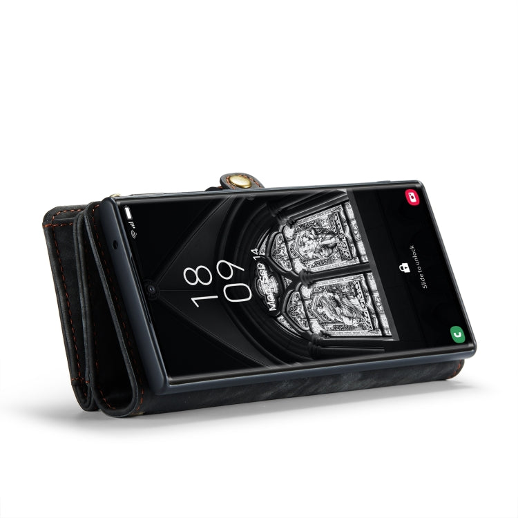 For Samsung Galaxy S24 Ultra 5G CaseMe 008 Detachable Multifunctional Leather Phone Case(Black)