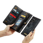 For Samsung Galaxy S24 Ultra 5G CaseMe 008 Detachable Multifunctional Leather Phone Case(Black)