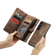 For Samsung Galaxy S24+ 5G CaseMe 008 Detachable Multifunctional Leather Phone Case(Brown)