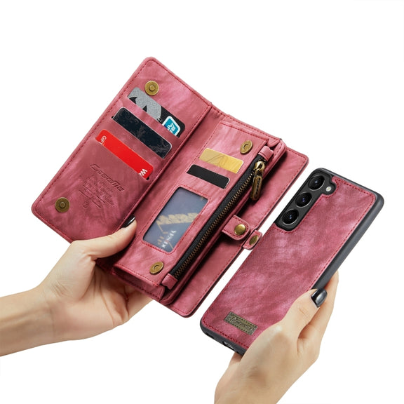 For Samsung Galaxy S24 5G CaseMe 008 Detachable Multifunctional Leather Phone Case(Red)