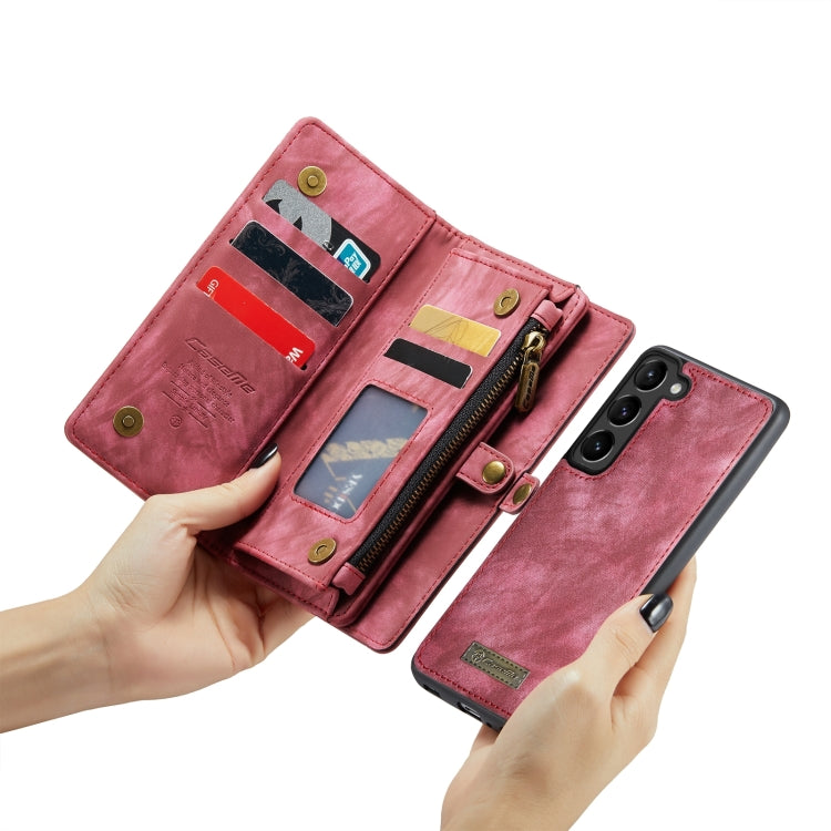 For Samsung Galaxy S24 5G CaseMe 008 Detachable Multifunctional Leather Phone Case(Red)