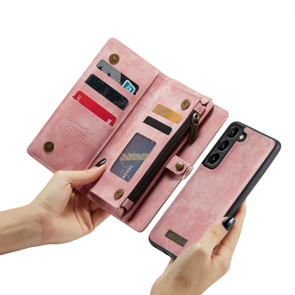 For Samsung Galaxy S24 5G CaseMe 008 Detachable Multifunctional Leather Phone Case(Pink)