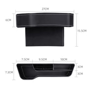 Car Multi-functional Console Box Cup Holder Seat Gap Side Storage Box, Frizzled Feather Style, Color:Grey(Main Driver Seat)