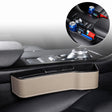 Car Multi-functional Console Box Cup Holder Seat Gap Side Storage Box, Leather Style, Color:Beige(Front Passenger Seat) - free shipping - PMC TechLife - Order now!