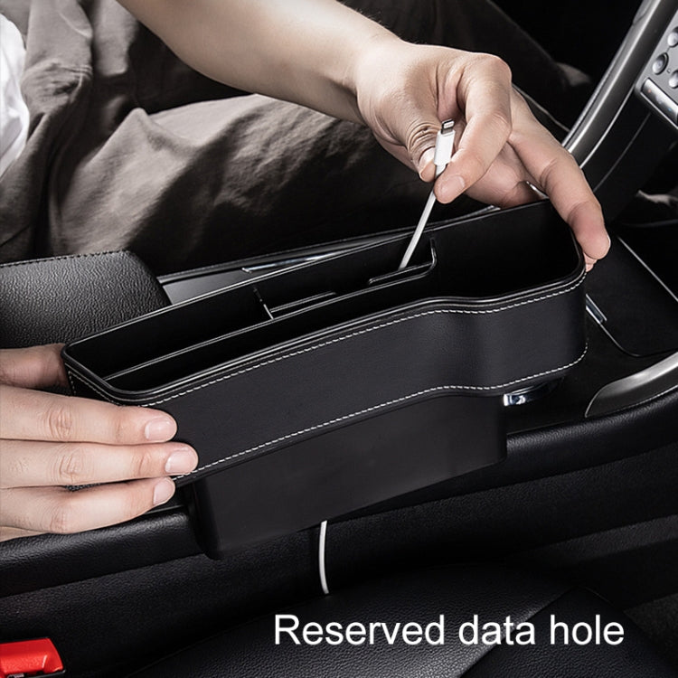 Car Multi-functional Console Box Cup Holder Seat Gap Side Storage Box, Leather Style, Color:Brown(Main Driver Seat) - free shipping - PMC TechLife - Order now!