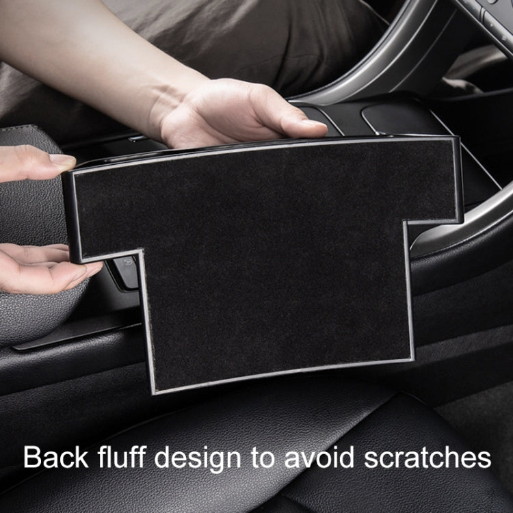Car Multi-functional Console Box Cup Holder Seat Gap Side Storage Box, Leather Style, Color:Brown(Main Driver Seat)